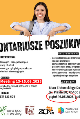 Wolontariusze poszukiwani! Euro Eco Meeting 2025