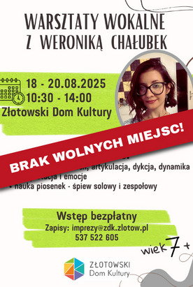 Warsztaty wokalne z Weroniką Chałubek